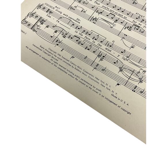 Laura Sheet Music 1945 Laura by David Raksin Johnny Mercer - Picture 4 of 5